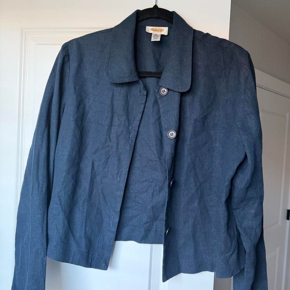 Talbots Women's Blue and Navy Jacket